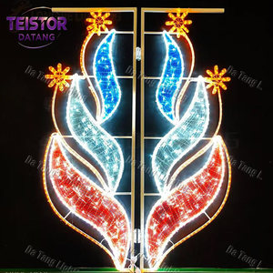 ไฟประดับเสาไฟถนนคริสต์มาสแบบ 2 มิติ พร้อมไฟ LED แบบเชือก สำหรับตกแต่งถนนในเมืองและเขตช้อปปิ้ง - Product Image 2