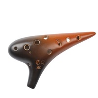 Ocarina en gros 12 trous, clé de Do, cuit au four (Bisque); Ocarina 12 trous, clé Do-La, bicolore; Mini Ocarina; Origine Jingdezhen; Coffret cadeau