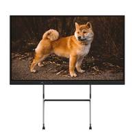 Support TV mobile en alliage d'aluminium argenté IBoard à prix d'usine, avec roulettes, pour tableau intelligent 55"-65", chariot roulant 150kg