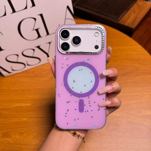 Nouvelle coque de téléphone magnétique de luxe style Ins 2026 pour <span class=keywords><strong>iPhone</strong></span> 18 17 Pro Max, couleur bonbon, avec protection d'objectif diamantée - Product Image 2