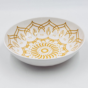 Collection de <span class=keywords><strong>vaisselle</strong></span> en mélamine <span class=keywords><strong>Mandala</strong></span> Art, assiettes, bols et tasses décoratifs à motifs dorés - Product Image 4