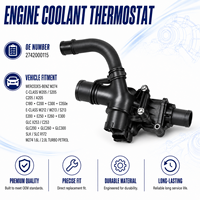 Termostato de Refrigeración para Mercedes Benz OE 2742000115 Compatible con M274 C180 200 E200 260 GLC GLA CLA200 GLK350, Pieza de Repuesto Automotriz