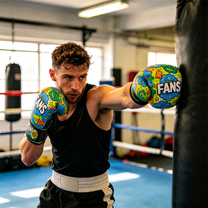 <span class=keywords><strong>Guantes</strong></span> <span class=keywords><strong>de</strong></span> Boxeo Fanshi <span class=keywords><strong>de</strong></span> Alta Calidad, 6oz 8oz 10oz, Ajustables para Adultos, Secado Rápido, Transpirables, Ligeros, Colores Personalizados - Product Image 6