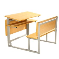 Meubles de classe pour collège, banc et table en bois à double siège pour étudiants