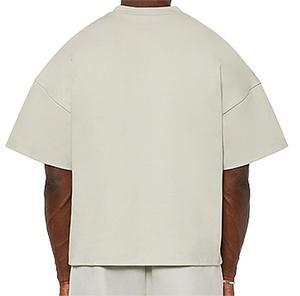 T-shirt unisexe en coton épais 100 %, coupe oversize à épaules tombantes, haute qualité, uni, vierge, pour fabricant - Product Image 2