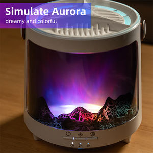 Diffuseur d'aromathérapie 3D avec simulation de flamme, 300 ml, 7 couleurs RGB, lumière Aurora, télécommande pour la maison, le bureau - Product Image 4
