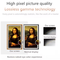 LCD 4K FHD Dijital Fotoğraf Çerçevesi Parlama Önleyici 21.5 24 27 32 43 55 İnç Wifi CMS Yazılımı %100 Ahşap Sanat Çerçevesi Galeri İçin