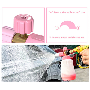 Nueva Lanza de Espuma Rosa para Lavado de Autos, Pistola de Espuma de Alta Presión, Recipiente para Espuma, Herramientas de Limpieza de Autos - Product Image 5