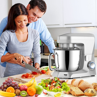 Nouvelle arrivée, batteur sur socle électrique professionnel, bol mélangeur en acier inoxydable de 4,5 L, design à tête inclinable, 1300 W, appareil de cuisine domestique