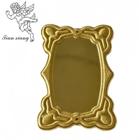 Placa de Identificación para Ataúd Estilo Europeo Chapada en Oro 4 #   Accesorios para Ataúdes, Herrajes Funerarios, Artículos Decorativos