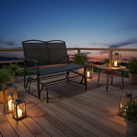 Chaise suspendue de jardin moderne en métal pour 2 personnes, nouvelle conception, vente chaude, imperméable, avec coussin