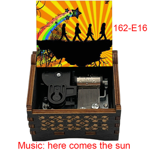 Caja <span class=keywords><strong>de</strong></span> <span class=keywords><strong>Música</strong></span> <span class=keywords><strong>de</strong></span> Madera <span class=keywords><strong>de</strong></span> Estilo Antiguo, Caja <span class=keywords><strong>de</strong></span> <span class=keywords><strong>Música</strong></span> Mecánica con la Melodía Here Comes the Sun, Regalo para Fanáticos del Anime y Amigos - Product Image 5