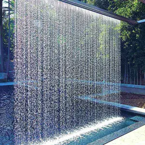 Цифровая Музыкальная водная занавеска свободного дизайна, водный фонтан, дождевая занавеска, водопад