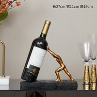 Porte-bouteille de vin nordique personnalisé, en Bronze, Figurines Miniatures, Kawaii, accessoires de décoration pour la maison, bureau