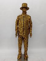 Vente chaude Miroir Homme Costume Festive Danse et Performance Costume pour Festival de Musique Bar de Mariage et Fête d'Halloween