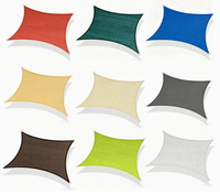 Voile d'ombrage 3m*3m pour extérieur, patio, piscine, toile respirante, résistante à la chaleur, anti-UV, multicolores, filet d'intimité pour jardin, HDPE