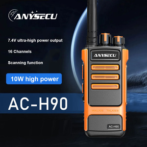 ANYSECU NUOVO AC-H90 Radio UHF 10W 400-470MHz 16 Canali Ricetrasmettitore 2800mAh con Un Clic 50 CTCSS Walkie Talkie - Product Image 2