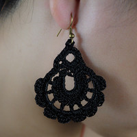 Pendientes Colgantes Vintage en Forma de Lágrima, Hechos a Mano con Flores de Crochet, Casuales para las Cuatro Estaciones, para Mujer, Joyería para Fiestas de Verano en la Playa, Regalos