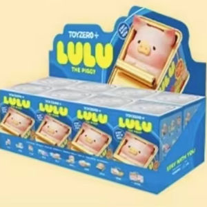 TOYZEROPLUS LULU le cochon reste avec vous boîte aveugle mignon cochon floqué figurine à collectionner ensemble de jouets 8 pièces étui complet pour cadeau et décor - Product Image 1
