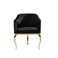 Chaises de salle à manger luxueuses en acier inoxydable avec revêtement en velours, hauteur réglable, imperméables et durables pour la maison et les restaurants