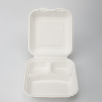 Respectueux de l'environnement 100% biodégradable jetable Bagasse Fast Food Container Food Boxtake Out Food Packaging Take Out Box