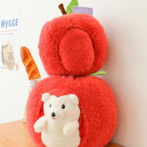 CPC yanxiannv <span class=keywords><strong>Valentine</strong></span> 2024 Tiktok Venta caliente juguetes suaves peluche rojo manzana erizo muñeca - Product Image 2