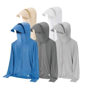 UPF50 Sun Protection <b>Jacket</b> Outdoor UV Proof Quick Dry Lightweight Hooded Womens <b>Cooling</b> Leather Coat Large Hat - Product Image 1