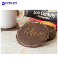 Sous-verre en cuir PU avec gravure laser, sous-verre en cuir vierge personnalisable pour la gravure laser, idéal pour les hôtels et les fournitures de bureau