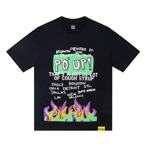 Grosir Musim Panas 2026 kaus kustom Syrupss batuk tinggi sangat banyak kaus batuk katun Pria Atasan kelas berat kebesaran - Product Image 6