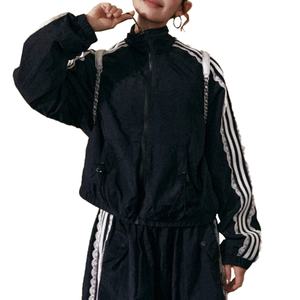 Prix de gros Veste de survêtement décontractée et confortable à coupe ample, style féminin avec bordure en dentelle - Product Image 3