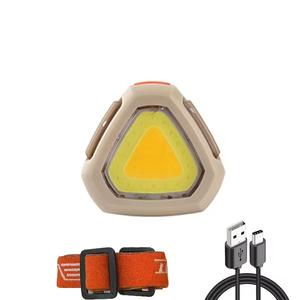 Linterna frontal LED multifuncional portátil para pesca, recargable por USB con batería integrada, luz con clip para sombrero de camping - Product Image 2