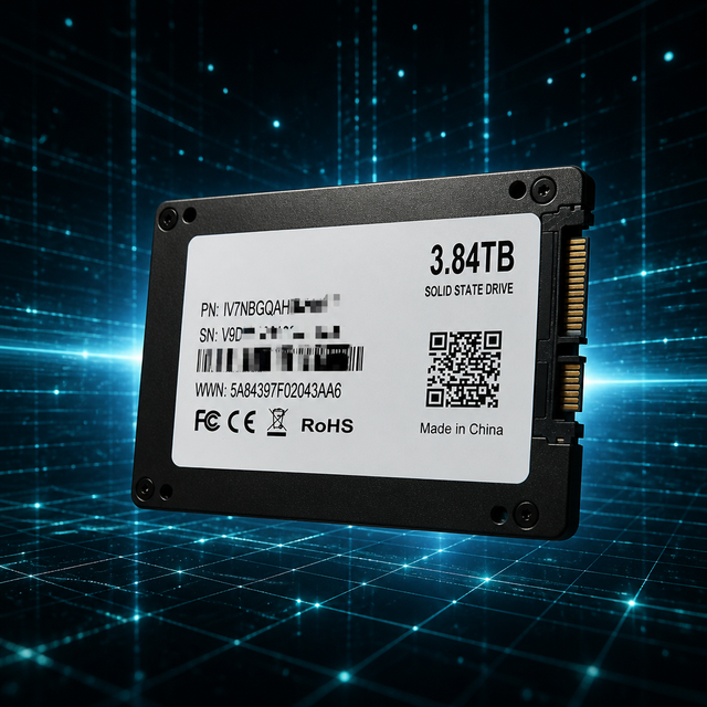 3.84TB 2.5 Inch SATA SSD Server Enterprise Storage Server High Capacity Hot Swap ISO Certified