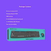 Ensemble clavier et souris sans fil MK275 pour ordinateur portable USB, usage domestique et professionnel