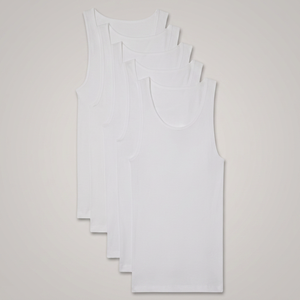 Customizable Breathable 100% Cotton <b>Mens</b> Ribbed Tank Top Sleeveless Undershirt <b>Singlet</b> Muscle Training Vest Bulk Wholesale - Product Image 3