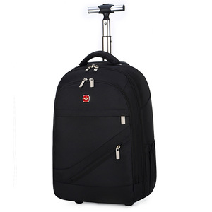 [Brand] Trolley <b>Backpack</b> <b>Large</b> Capacity Zipper Closure Detachable Strap Leisure Travel Spring 2026 Solid Color One Way Wheel - Product Image 2