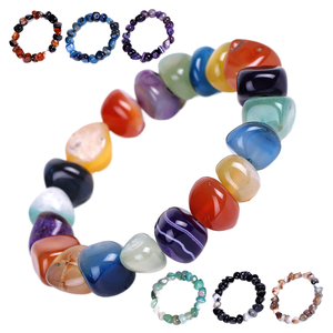 Pulsera de Moda Europea y Americana, Brazaletes Vintage de Ágata de Colores Mezclados, Rojo y Negro de Ensueño, Joyería Popular para Fiestas - Product Image 4