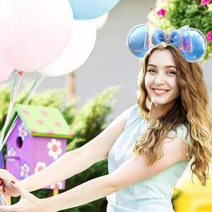 Diademas Catoon Mouse Ear, lazo azul, Cenicienta, Día de San Valentín, diademas, fiesta, Navidad, Halloween, disfraz de Cosplay para niñas - Product Image 6