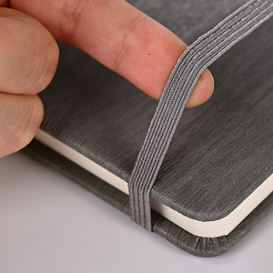 批发A5人造木纹PU皮革弹性闭合笔记本带弹性笔环优雅书写日记 - Product Image 3