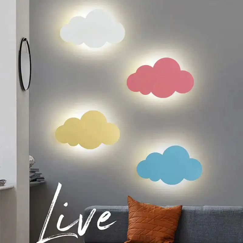 Cloud Wall Decorative Light Multiple Colors Remote Control Dimmable With Timing Function Baby Room Nursery Wall Decor With Light