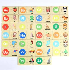 ปริศนาตัวอักษรไม้สำหรับเด็กอายุ4 + 26ชิ้นปริศนาตัวอักษร<span class=keywords><strong>ภาษา</strong></span>อังกฤษ ABC ปริศนาทางปัญญา Montessori การเรียนการสอนเอดส์ - Product Image 4