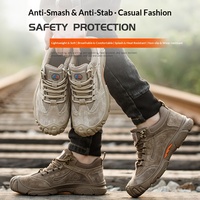 Chaussures de sécurité pour hommes à embout d'acier, anti-perforation, résistantes aux chocs, bottes de travail industrielles, fourniture d'usine OEM