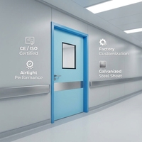 Puerta Interior de Acero Antibacteriana, Aislante Térmico, Sellada e Higiénica para Hospitales, Salas, Laboratorios y Fábricas