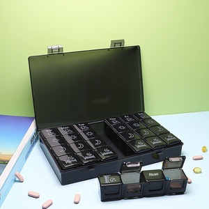 Wholesale Modern 4-Cell 7-Day Portable Medicine <b>Box</b> <b>Large</b>-Capacity 28-Cell Transparent Moisture-Proof Sub-<b>Packing</b> Multi-Cell - Product Image 5