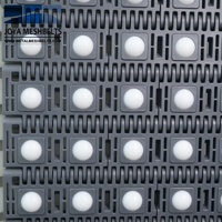 Sabuk Konveyor Plastik Modular Berlubang Tugas Berat POM/PP dengan Permukaan Datar untuk Manufaktur PET dan Tekstil