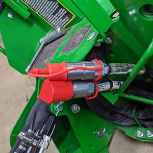 Per Bobcat <span class=keywords><strong>Skid</strong></span> <span class=keywords><strong>Steer</strong></span> accoppiatori Flat Face 1/2 \ "corpo idraulico collegamento rapido con tappi antipolvere tappi raccordi coperture in gomma - Product Image 6