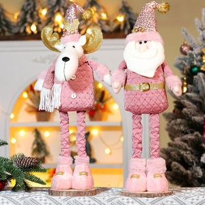Long Leg Christmas Plush Doll Snowman Santa Claus Christmas Doll Standing Plush Toy for <b>Holiday</b> Winter Home Decoration - Product Image 2