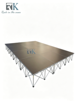 Scène portable professionnelle en contreplaqué avec podium en alliage d'aluminium pour théâtre, chorale, spectacle, mariage