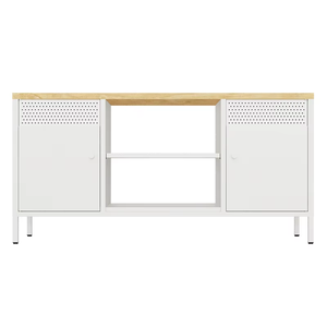 3-cửa có thể gập lại TV <span class=keywords><strong>t</strong></span>ủ đứng sang trọng cán nguội thép & gỗ Side Board lưu trữ cho phòng khách - Product Image 3