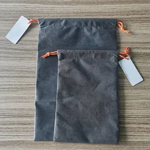 Drawstring Bag With Pattern Eco Friendly Custom RPET Non Woven Drawstring Shoe Packaging Bags With Logo