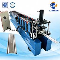 Machine de formage de portes à enroulement LINRAN Design avec fonction d'embossage, résistante au vent, pour portes à enroulement de type USA